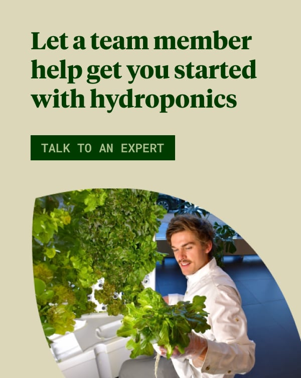 Let a team member help get you started with hydroponics